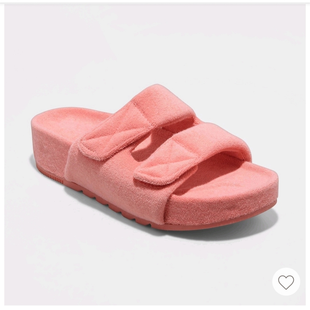 A New Day Women's Remi Platform Slide Sandals  - Coral Orange